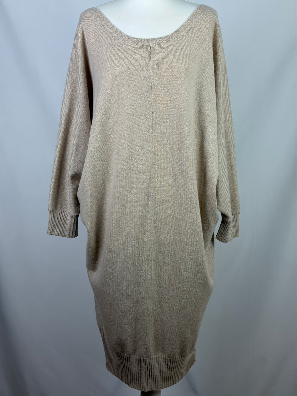 Max Mara Beige 100% Cashmere Knit Dress - XL
