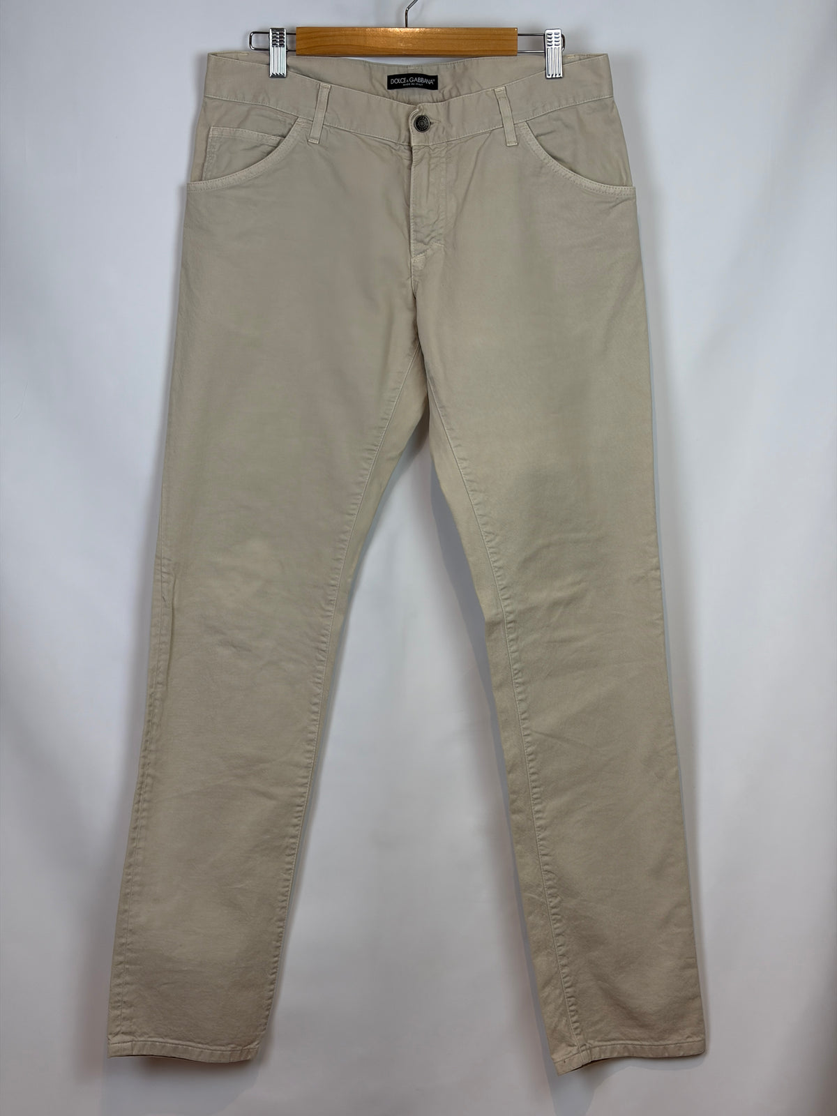 MENSWEAR - Dolce & Gabbana Beige Cotton Trousers - 50 IT