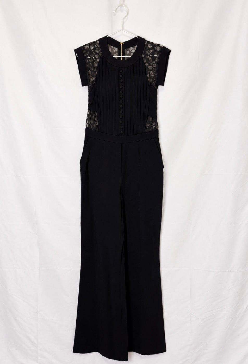 Elie Saab “Grâce” Black Designer Jumpsuit - 12 UK