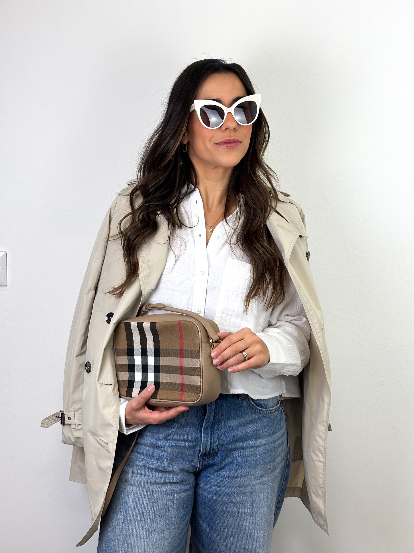 Burberry Brit Balmoral Packable Trench Coat Taffeta Beige - 4 UK
