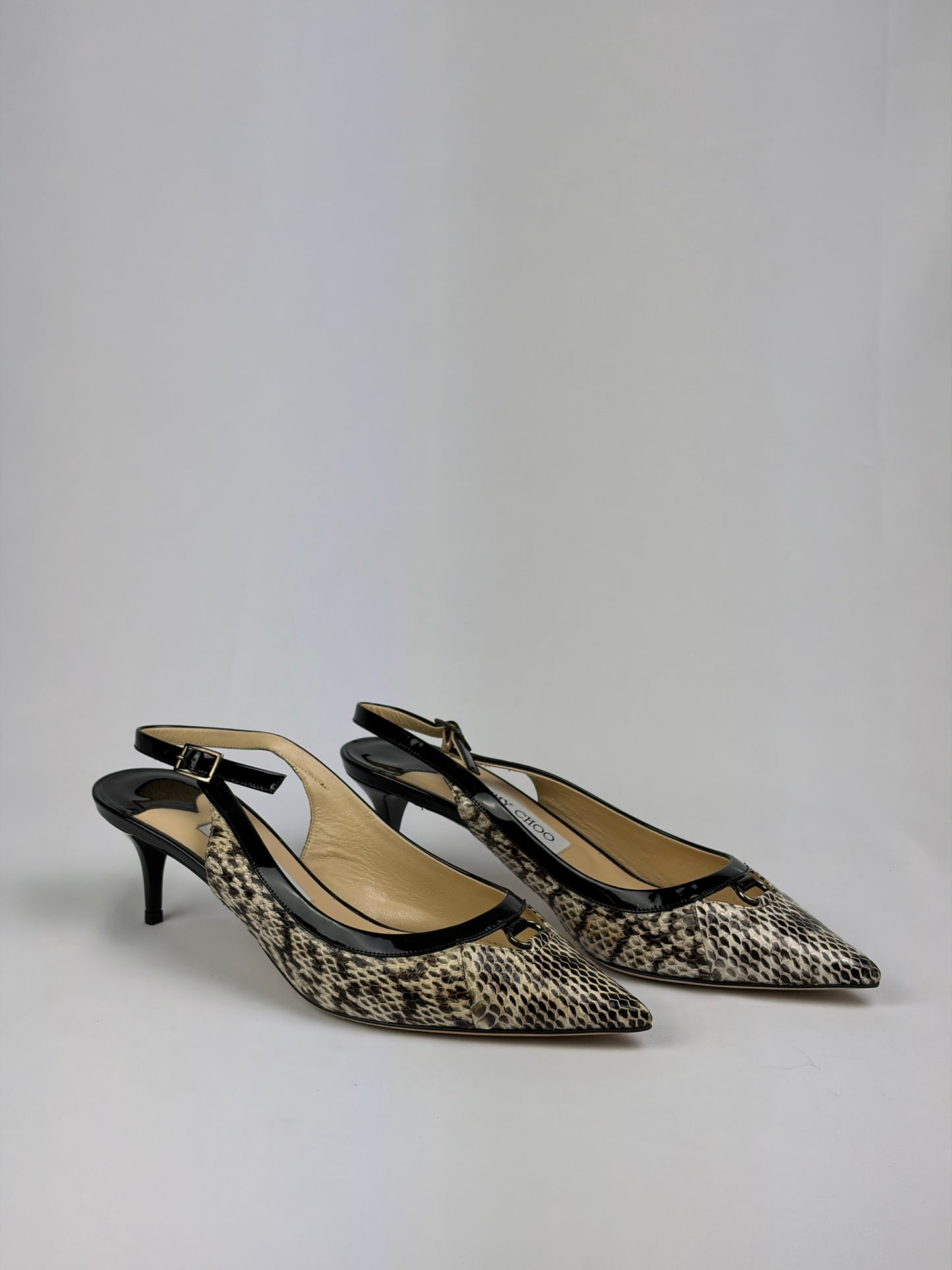 Jimmy Choo Python Print Pointed‑Toe Pumps - 5.5 UK