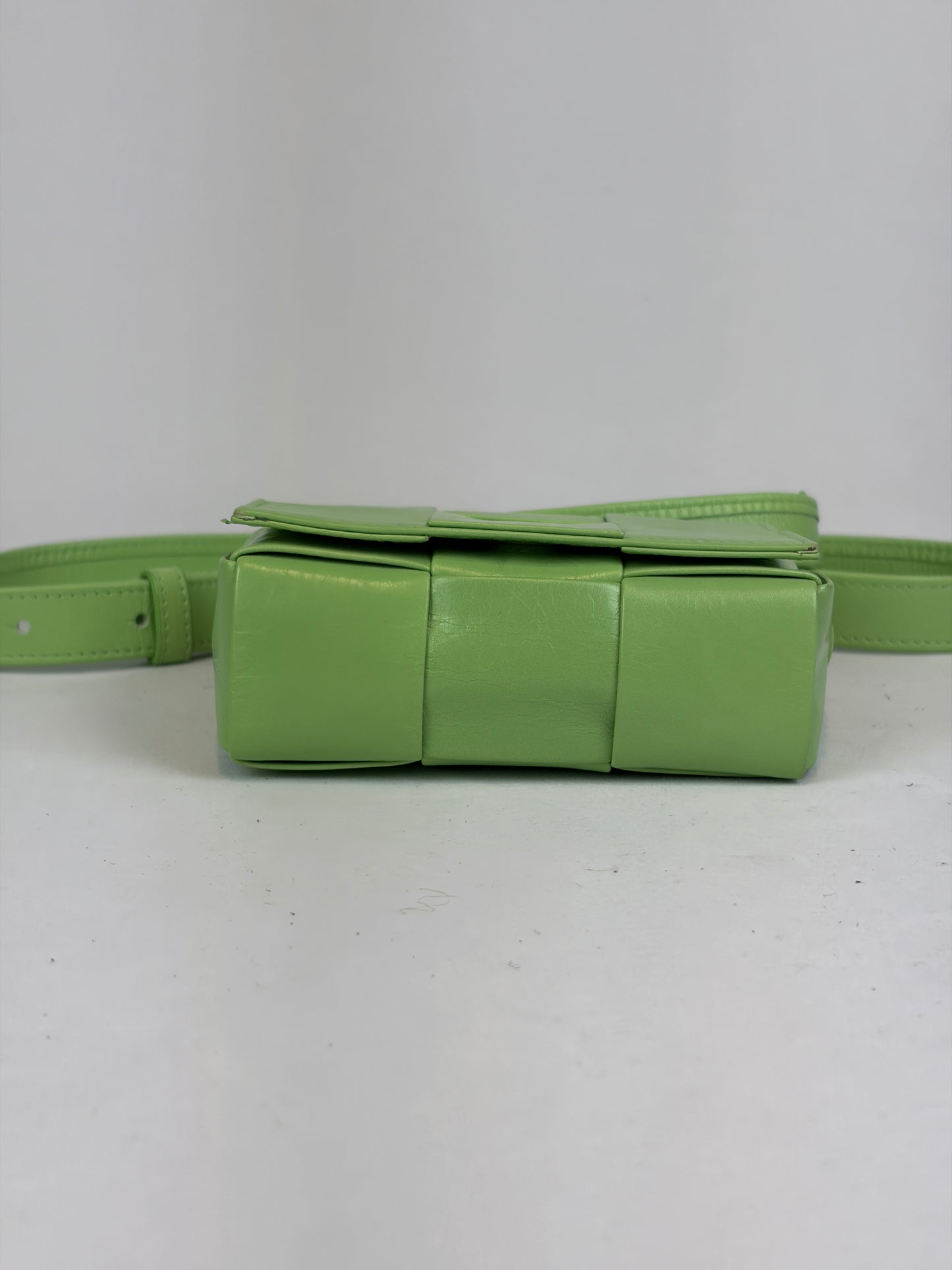Bottega Veneta Cassette Intrecciato Mini Bag Green