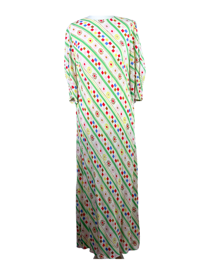 RIXO Multicolour Floral and Geometric Print Maxi Dress - UK 16
