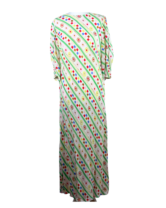 RIXO Multicolour Floral and Geometric Print Maxi Dress - UK 16