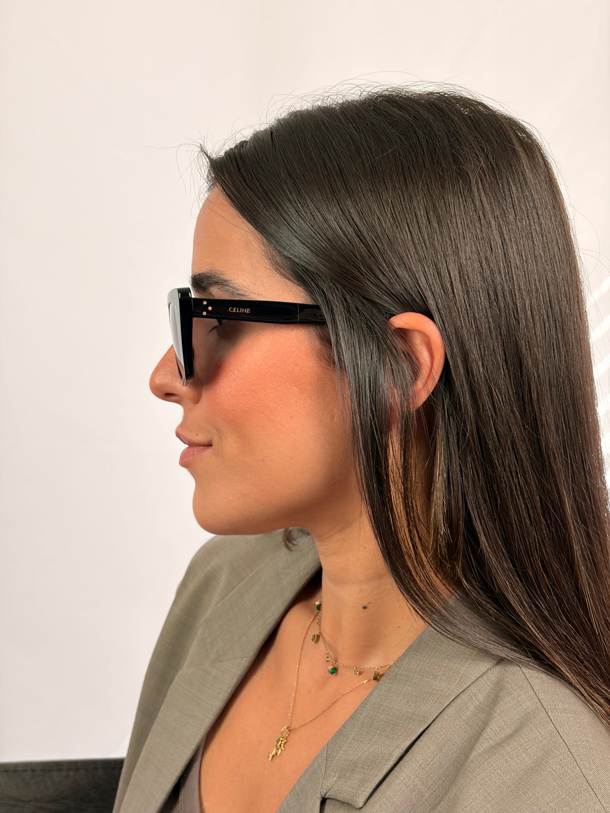 Celine Cat-Eye Acetate Sunglasses CL40187I Black