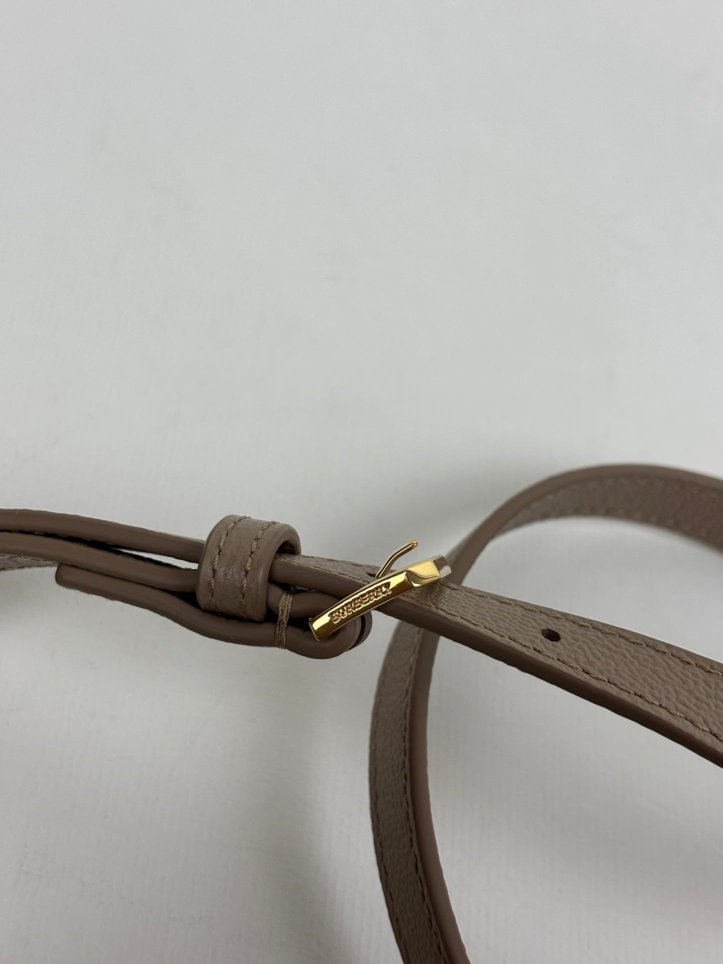 Burberry Check Camera Bag in Chestnut Beige Leather and Canvas