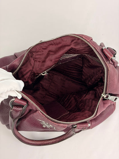 Prada Cervo Antik Bowler Handbag