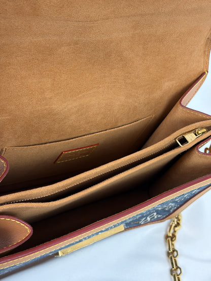 Louis Vuitton Blue Since 1854 Dauphine MM Jacquard Shoulder Bag
