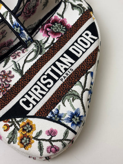 Dior Saddle Bag Multicolor Millefiori Embroidery Canvas Antique Gold Hardware