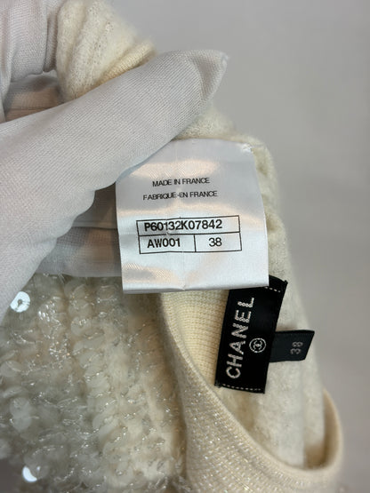 Chanel Angora & Silk Sequin Embellished Jumper - 10 UK