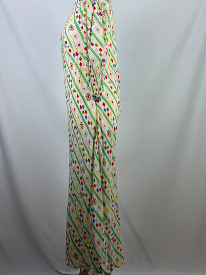 RIXO Multicolour Floral and Geometric Print Maxi Dress - UK 16