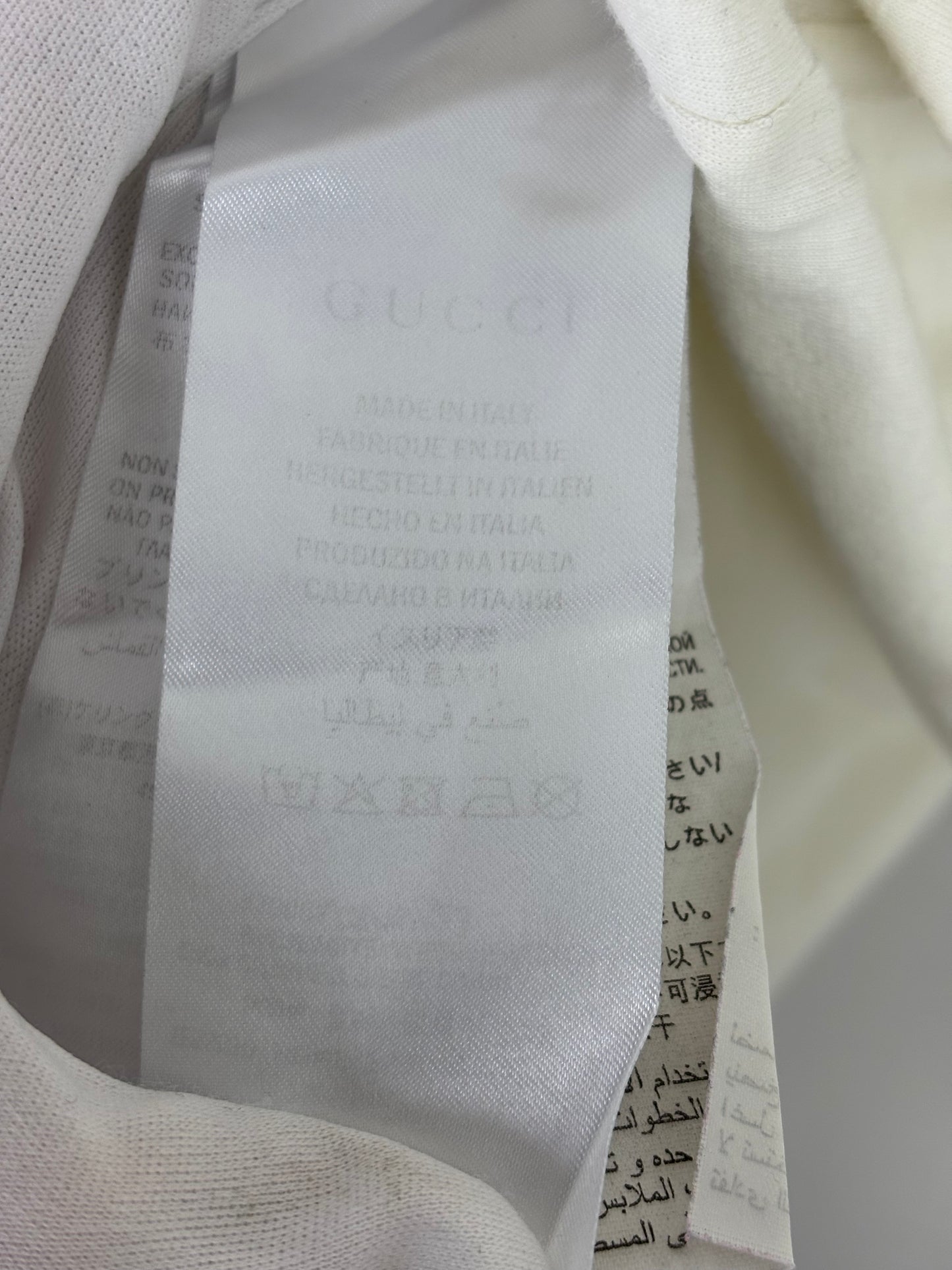 Gucci Internaive XXV Gothic Logo Cotton Jersey T-Shirt Off-White - S