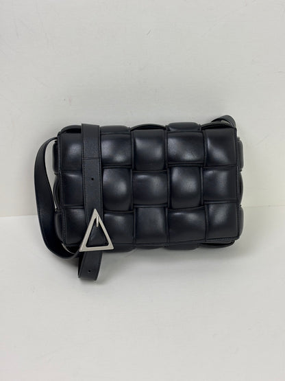 Bottega Veneta Padded Cassette Bag Intrecciato Lambskin Leather Black