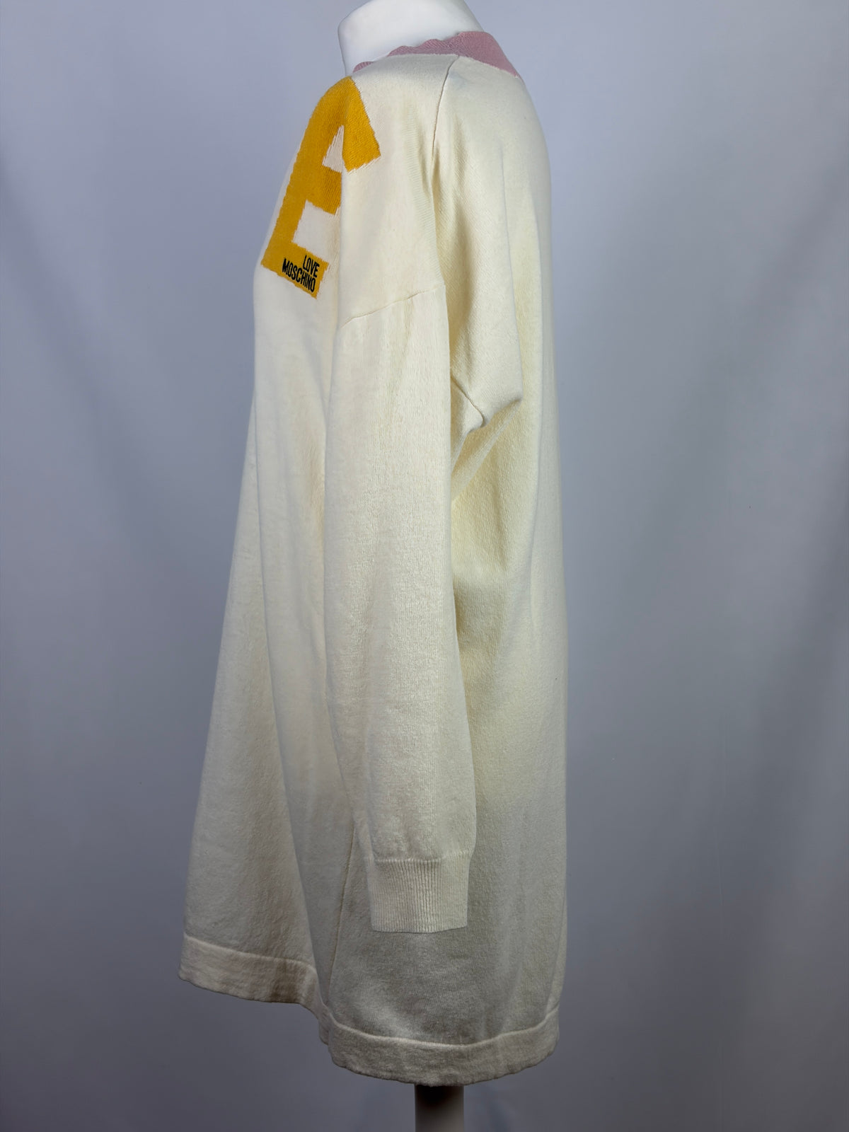 Love Moschino Cream Wool Jumper Dress - 14 UK