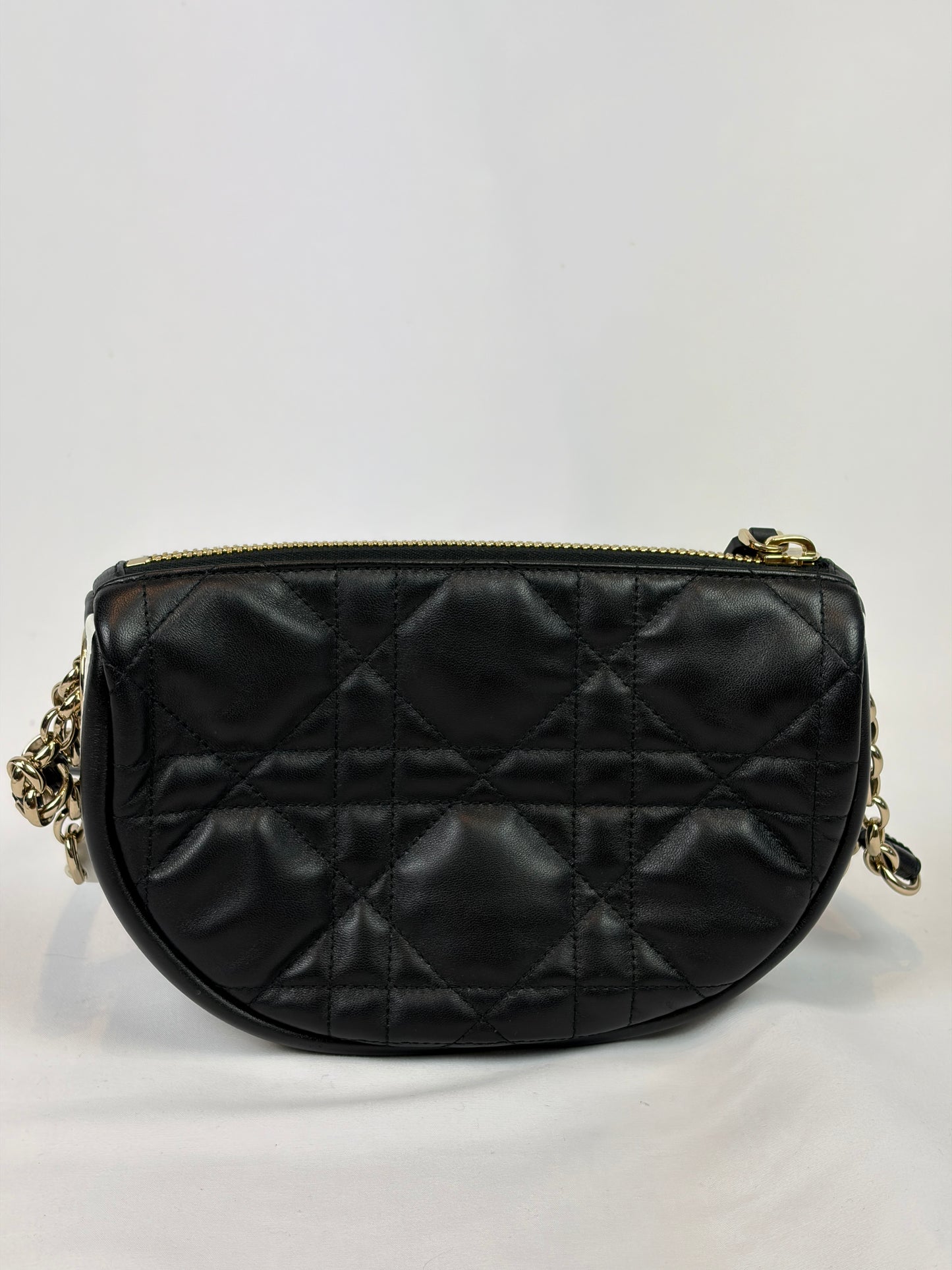 Dior Black Cannage Lambskin Small Dior Vibe Hobo Bag