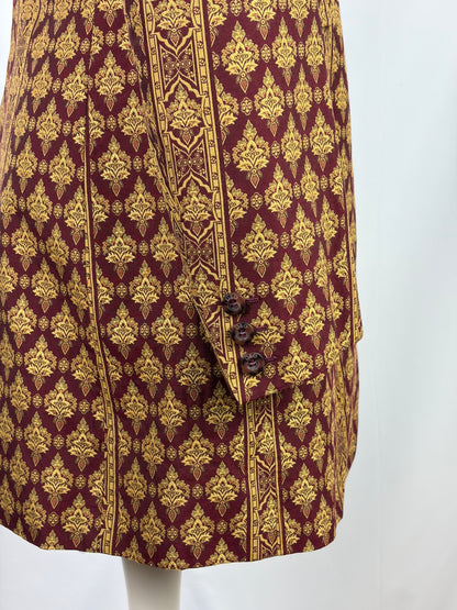 D&G by Dolce & Gabbana Baroque Brocade Blazer with Velvet Collar (vintage) - IT 46