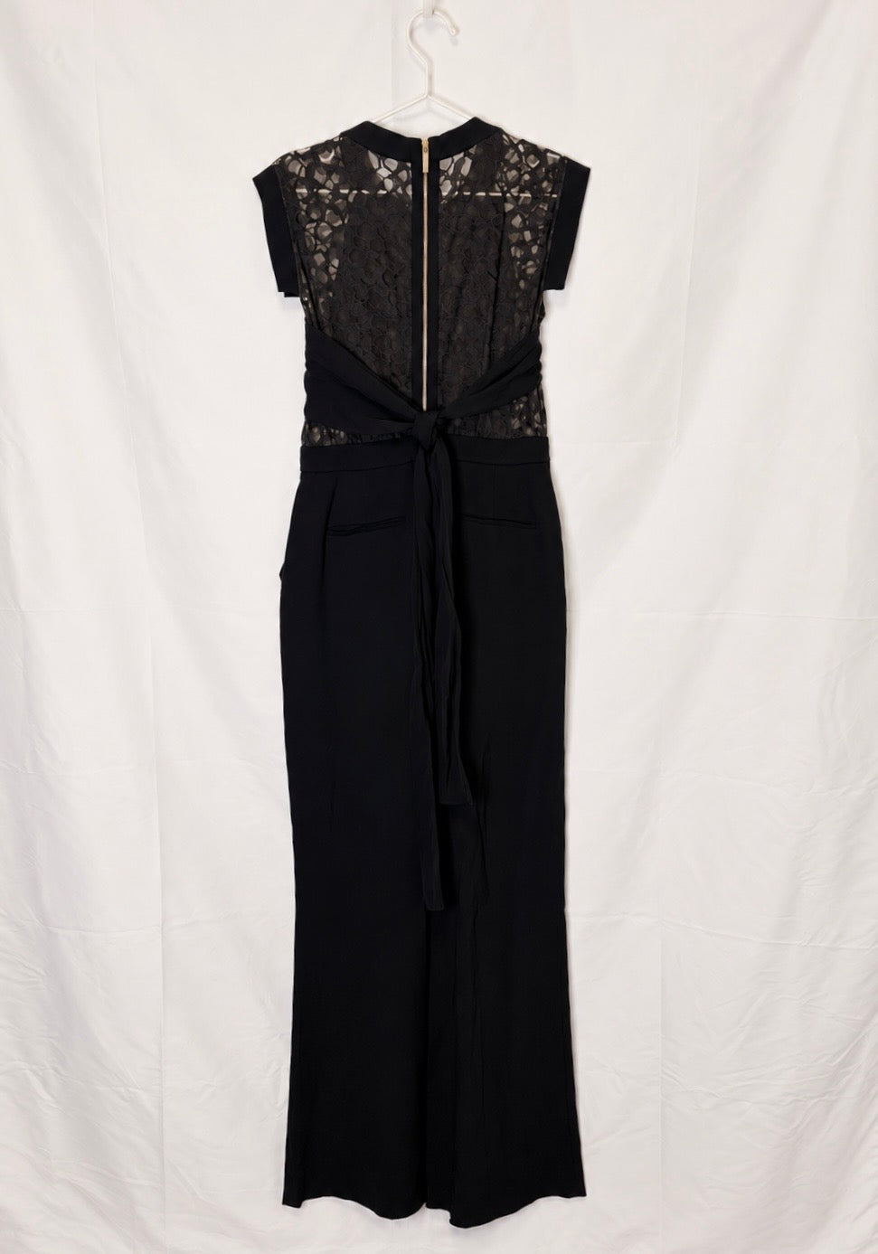 Elie Saab “Grâce” Black Designer Jumpsuit - 12 UK