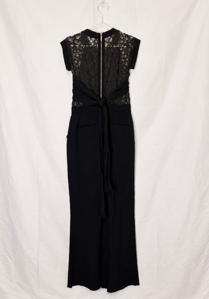Elie Saab “Grâce” Black Designer Jumpsuit - 12 UK