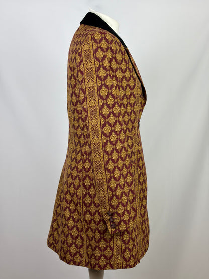 D&G by Dolce & Gabbana Baroque Brocade Blazer with Velvet Collar (vintage) - IT 46