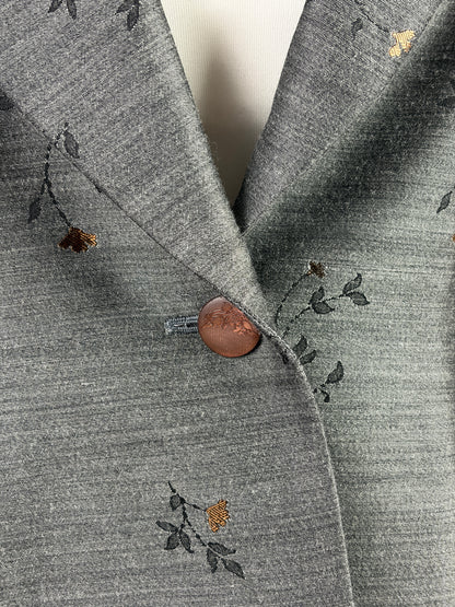 Givenchy Floral Jacquard Blazer, Grey (Vintage) - IT 42