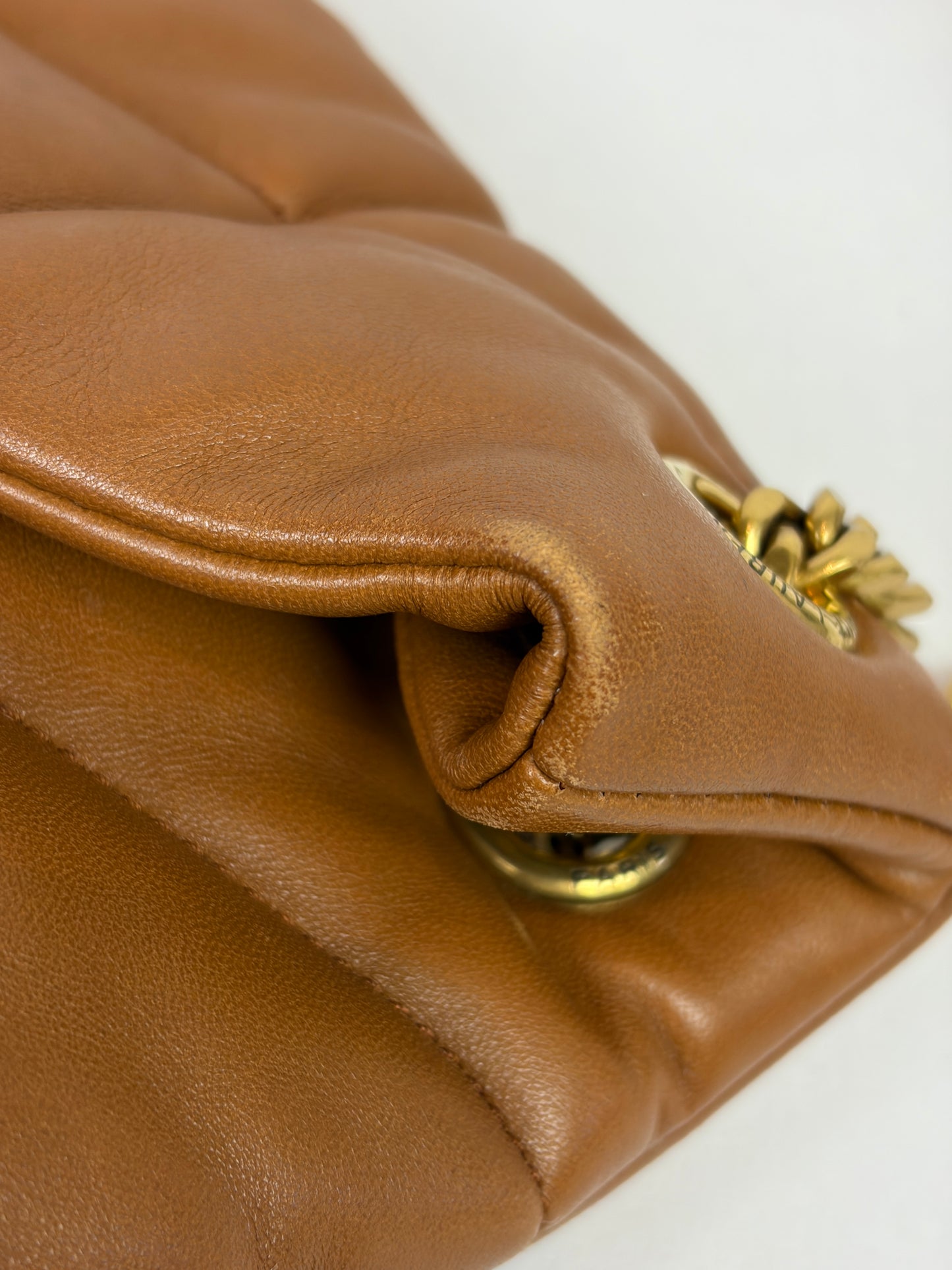 Saint Laurent Loulou puffer camel small bag