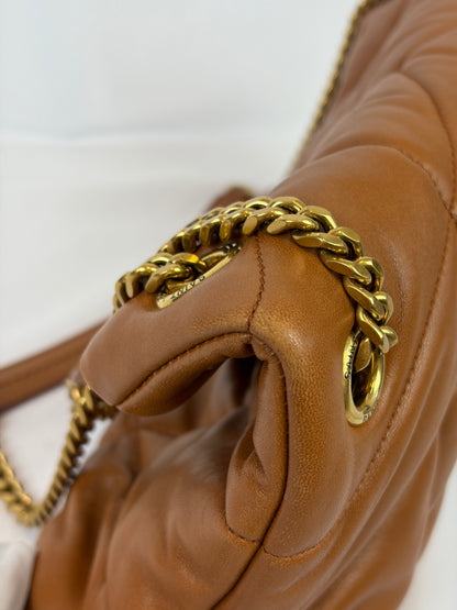 Saint Laurent Loulou puffer camel small bag