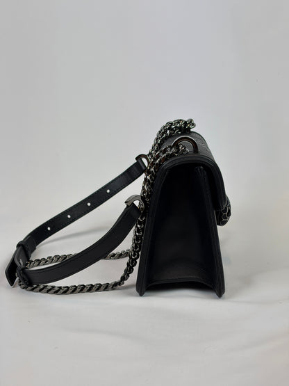Bvlgari Serpenti Forever Diamond Blast Quilted Leather Shoulder Bag - black