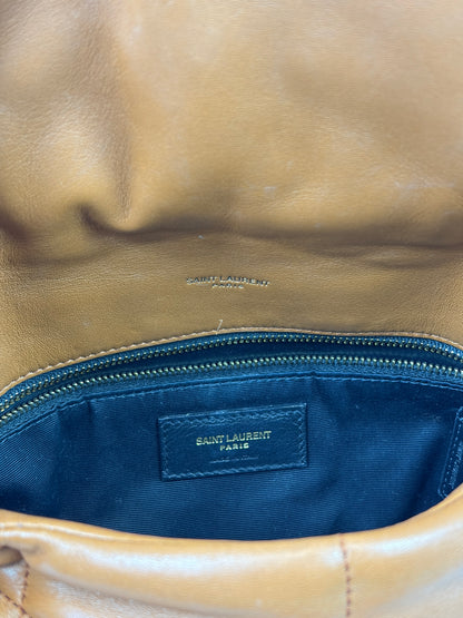 Saint Laurent Loulou puffer camel small bag