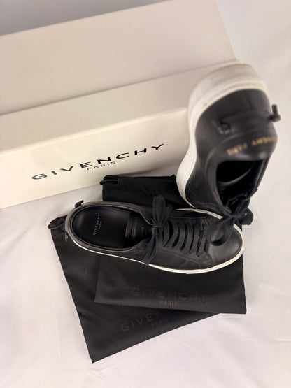 Givenchy Urban Street Leather Sneakers Black White - 4 UK