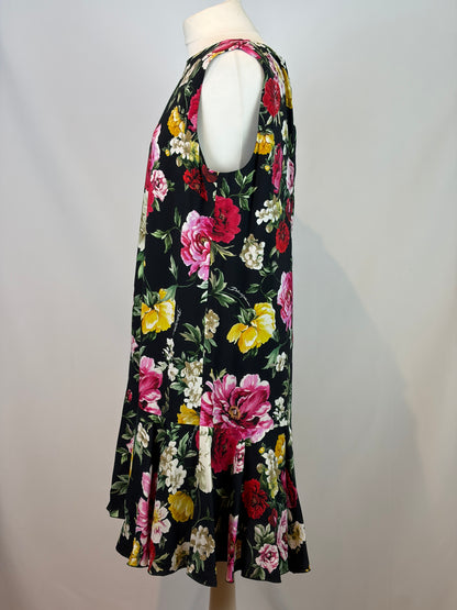 Dolce & Gabbana Floral Sleeveless Viscose Dress - 18 UK