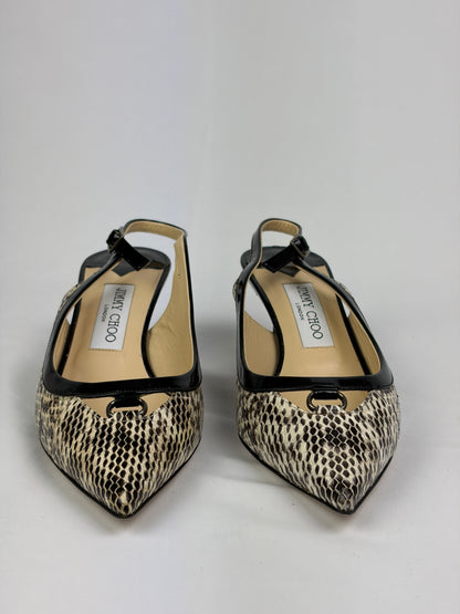 Jimmy Choo Python Print Pointed‑Toe Pumps - 5.5 UK