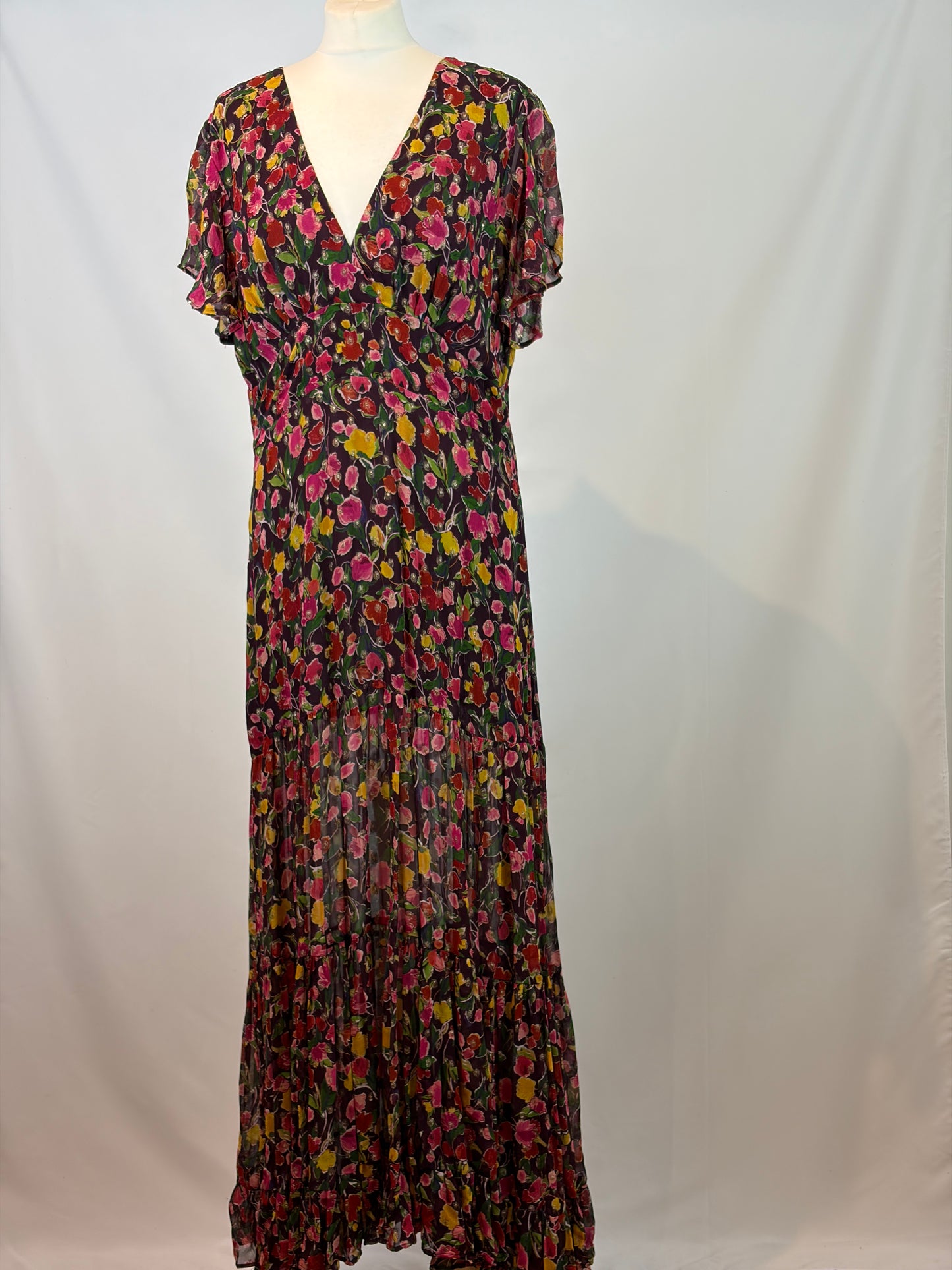 RIXO floral maxi dress - L