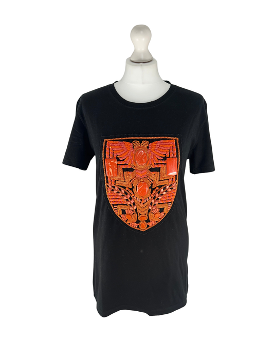 Balmain black/orange t-shirt - S