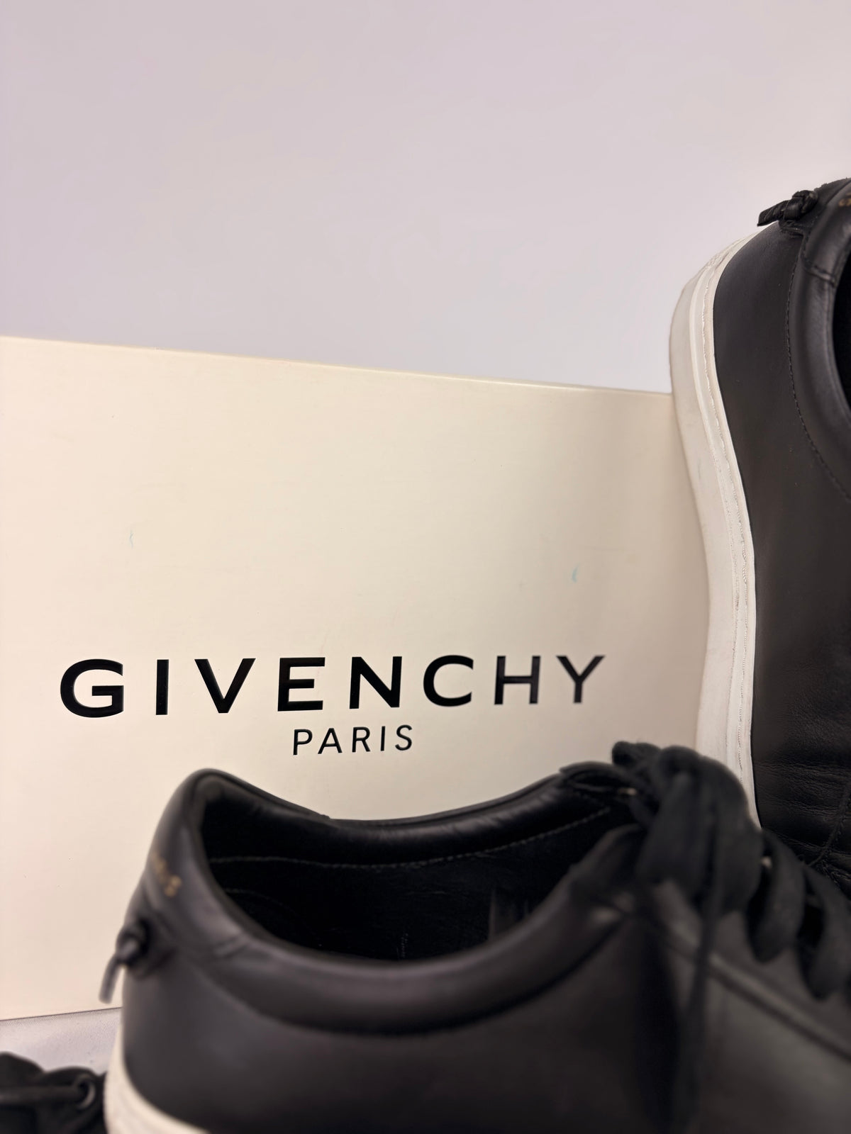 Givenchy Urban Street Leather Sneakers Black White - 4 UK