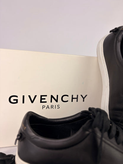 Givenchy Urban Street Leather Sneakers Black White - 4 UK