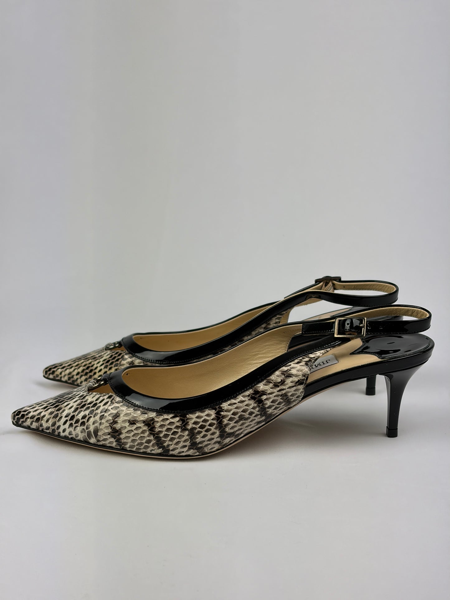Jimmy Choo Python Print Pointed‑Toe Pumps - 5.5 UK
