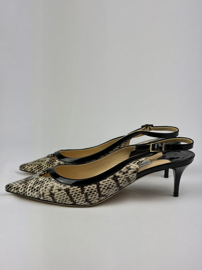 Jimmy Choo Python Print Pointed‑Toe Pumps - 5.5 UK