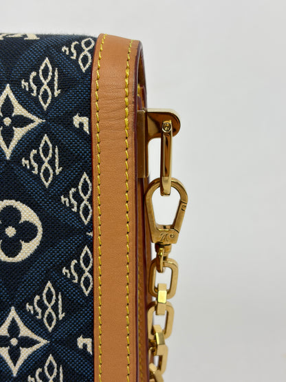 Louis Vuitton Blue Since 1854 Dauphine MM Jacquard Shoulder Bag