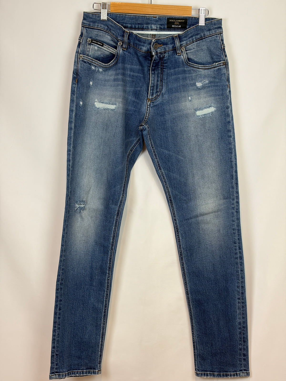 MENSWEAR - Dolce & Gabbana Regular Fit Distressed Jeans - 48 IT