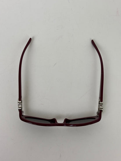 Gucci Oval Interlocking G Sunglasses Burgundy Acetate