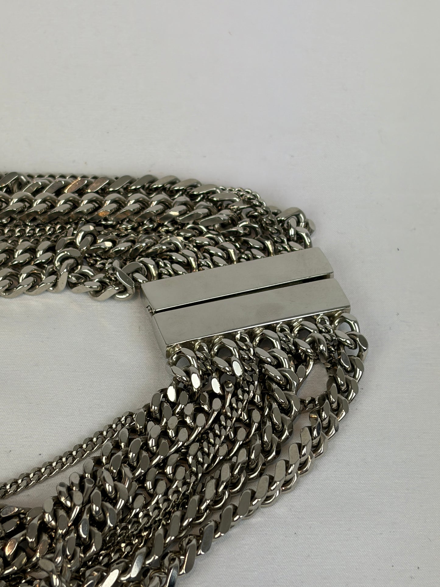 Saint Laurent Silver-Tone Multi-Chain Tassel Belt