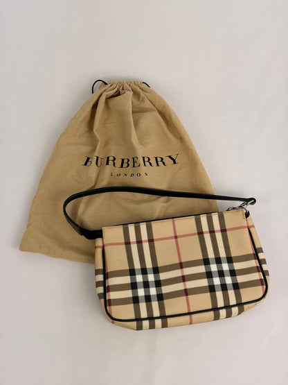 Burberry Vintage Check Canvas Mini Baguette Bag