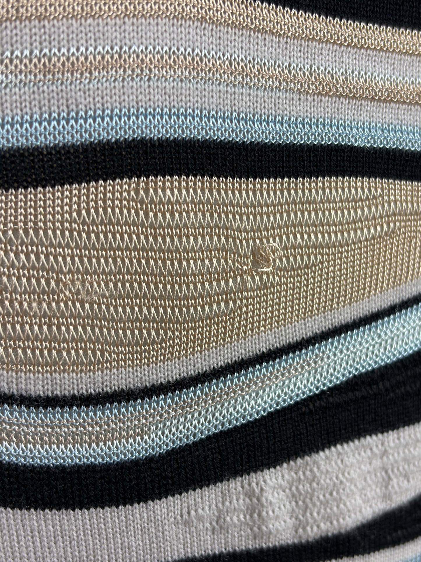 M Missoni Multicolour Stripe Sleeveless Knit Dress - 14 UK