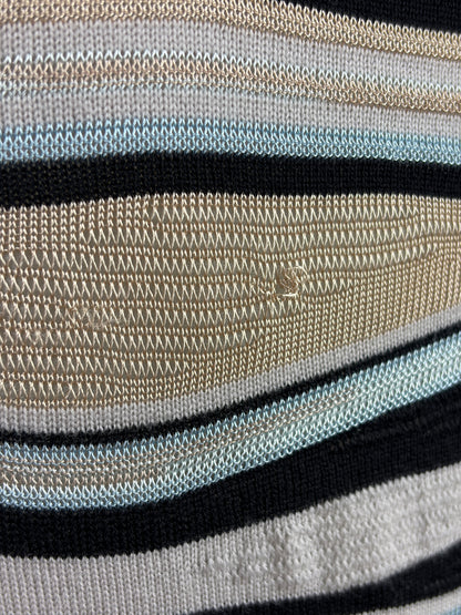 M Missoni Multicolour Stripe Sleeveless Knit Dress - 14 UK