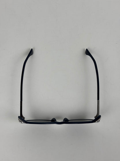 Fendi Iridia Crystal-Embellished Cat-Eye Acetate Sunglasses in Navy Blue