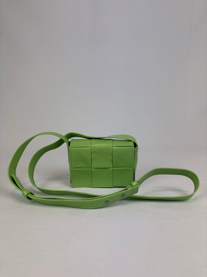 Bottega Veneta Cassette Intrecciato Mini Bag Green