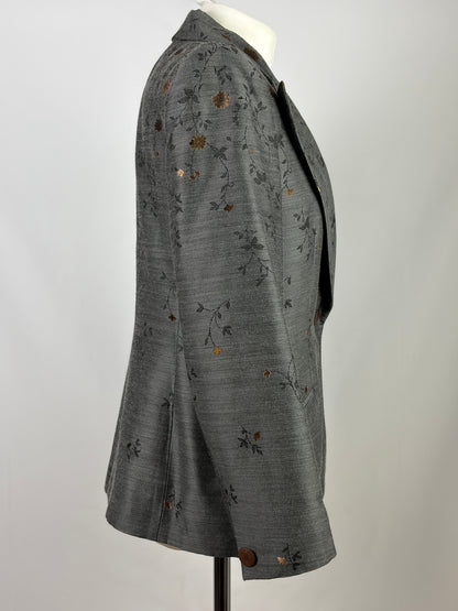 Givenchy Floral Jacquard Blazer, Grey (Vintage) - IT 42