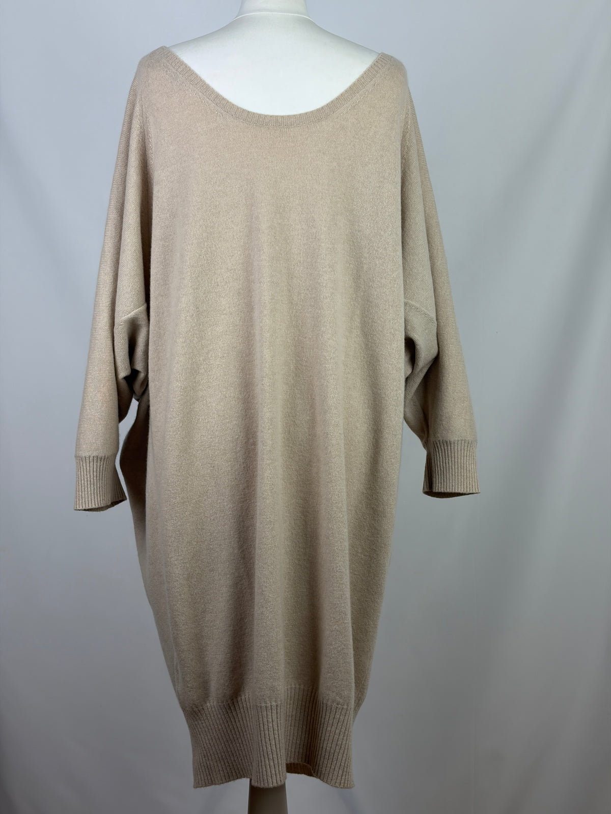 Max Mara Beige 100% Cashmere Knit Dress - XL