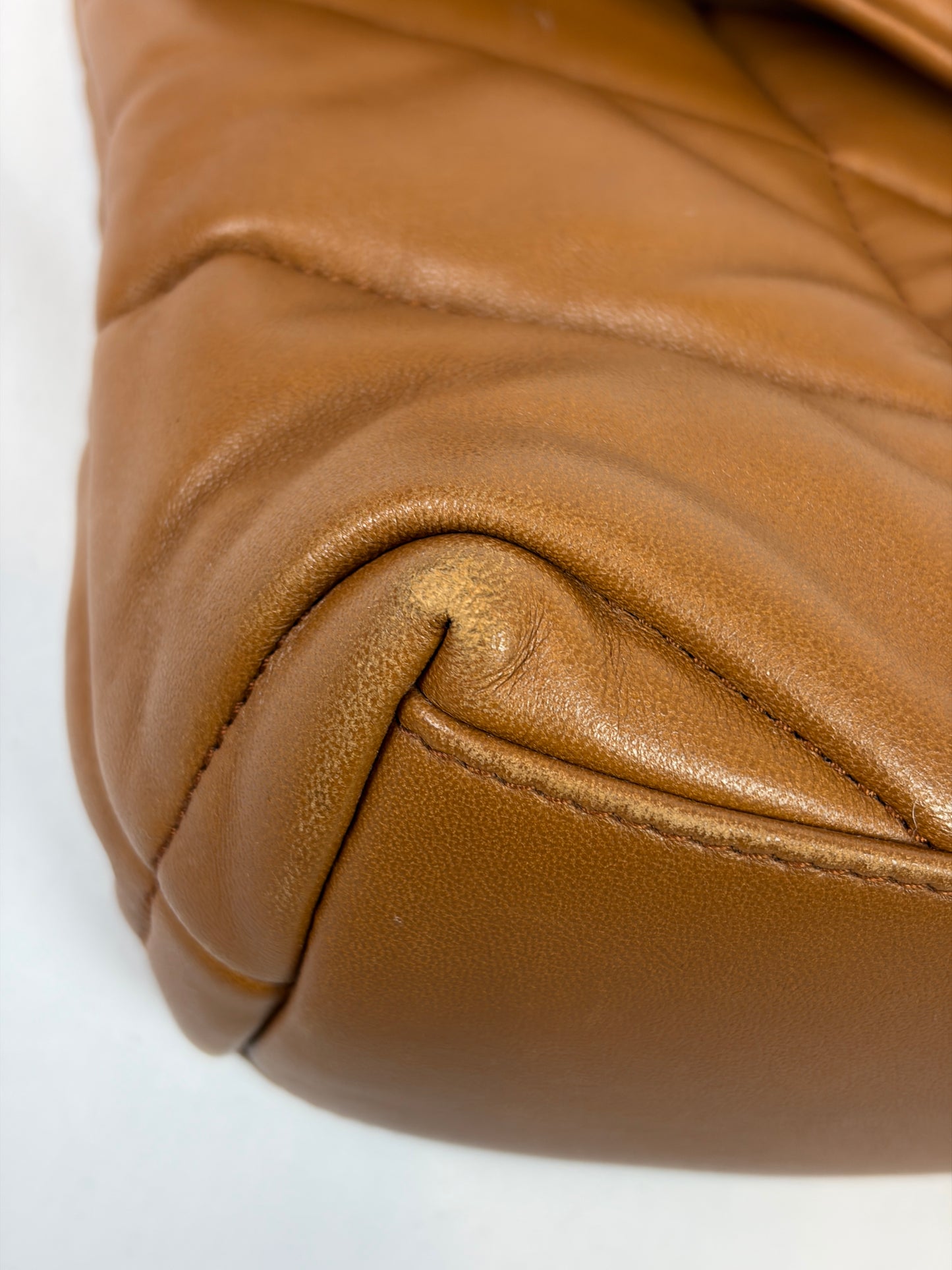 Saint Laurent Loulou puffer camel small bag