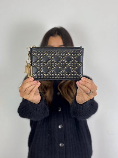 Christian Dior studded charm pouch